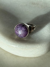 Load image into Gallery viewer, Vintage Purple Star Sapphire Sterling Silver Ring Size 8
