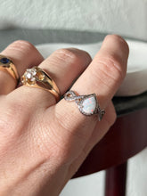 Load image into Gallery viewer, Simulated Opal Sterling Silver Ring Size 9
