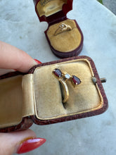 Load image into Gallery viewer, Garnet &amp; Diamond 14k Gold Bypass Ring
