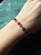 Load image into Gallery viewer, Gold Vermeil CZ Tennis Bracelet 7.25”
