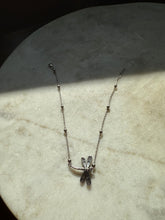 Load image into Gallery viewer, Dragonfly Sterling Silver Ankle Bracelet 9.75”
