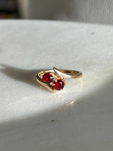 Load image into Gallery viewer, Vintage Toi et Moi Garnet Ring Size 4.5
