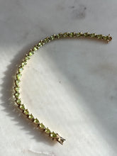 Load image into Gallery viewer, Peridot Gold Vermeil Bracelet 7.75”
