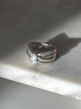 Load image into Gallery viewer, Solid Sterling Silver Quartz Ring Size 9
