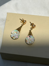 Load image into Gallery viewer, Vintage Floating Opal 14k Gold Earrings
