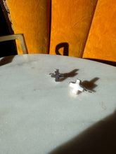 Load image into Gallery viewer, Solid Sterling Silver Cross Earrings
