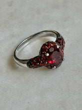 Load image into Gallery viewer, Red Sterling Silver Ring Size 8
