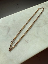 Load image into Gallery viewer, Bar Link 14k Gold Necklace 15”
