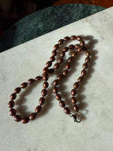 Load image into Gallery viewer, Vintage Brown Pearl Sterling Silver Necklace 17”
