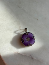 Load image into Gallery viewer, Dyed Purple Jade Sterling Silver Pendant

