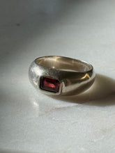 Load image into Gallery viewer, Vintage Garnet Sterling Silver Ring Size 8.75
