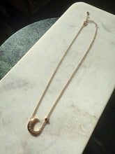Load image into Gallery viewer, Crescent Gold Vermeil Necklace 16”-18”
