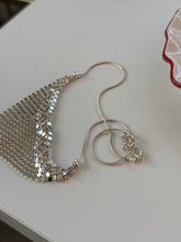 Load image into Gallery viewer, Vintage Mesh Chainmail Sterling Silver Necklace 16”-18”
