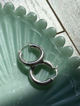 Load image into Gallery viewer, Italian Tubular Sterling Silver Hoops
