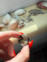 Load image into Gallery viewer, Floral Enamel Sterling Silver Ring Size 9.25
