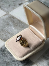 Load image into Gallery viewer, y2k Red Glass Gold Vermeil Ring Size 9.5

