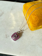 Load image into Gallery viewer, Sterling Morganite Pink Sapphire Zircon Necklace 18”
