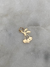 Load image into Gallery viewer, Cherries Vintage 14k Gold Charm
