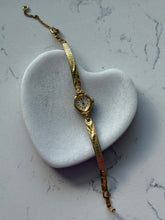 Load image into Gallery viewer, Vintage Heart Face Gold Tone Wristwatch
