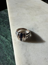 Load image into Gallery viewer, Natural Blue Sapphire Sterling Silver Ring Size 8.25
