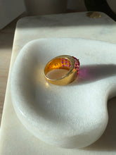 Load image into Gallery viewer, Ruby Gold Vermeil Ring Size 10
