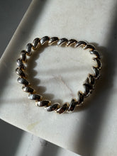 Load image into Gallery viewer, Milor Italy Two-Toned San Marco Croissant Link Sterling Bracelet 7.5”
