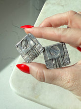 Load image into Gallery viewer, Vintage Atomic Modernist Sterling Silver Earrings

