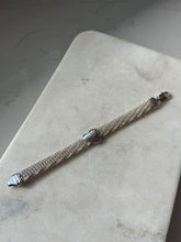 Load image into Gallery viewer, Vintage Sterling Silver Heart Bracelet 7”
