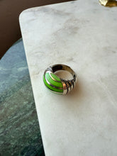 Load image into Gallery viewer, Sterling Silver Gaspeite Inlay Ring Size 6.75
