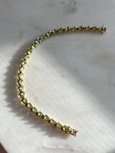 Load image into Gallery viewer, Peridot Gold Vermeil Bracelet 7.75”
