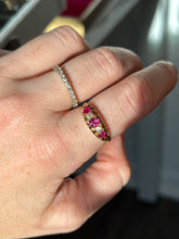 Load image into Gallery viewer, Vintage 14k White Gold Diamond Infinity Band Size 7.5
