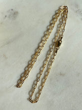 Load image into Gallery viewer, Italian Gold Vermeil Paperclip Link Chain 20”
