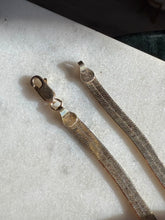 Load image into Gallery viewer, Italian Reversible Gold Vermeil Herringbone Chain 20”
