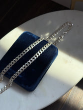 Load image into Gallery viewer, Italian Solid Sterling Silver Beveled Edge Cuban Link Chain 22”
