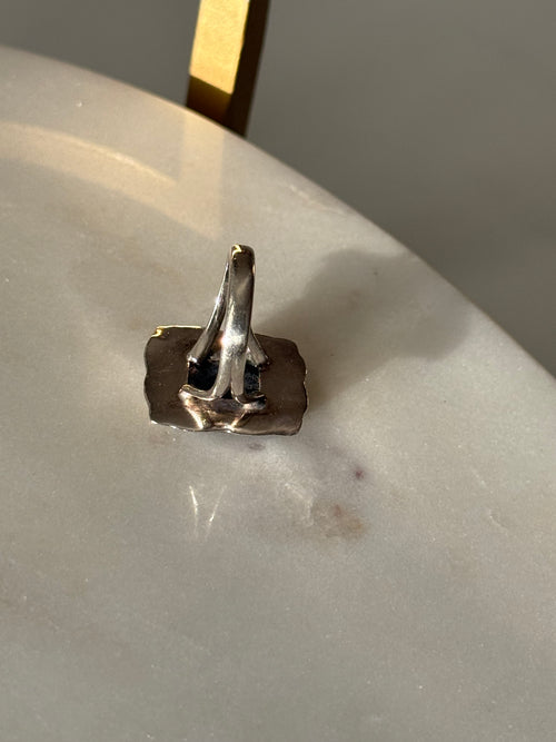 Abalone Sterling Silver Ring Size 6