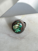 Load image into Gallery viewer, Turquoise Sterling Silver Ring Size 5.25
