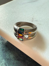 Load image into Gallery viewer, Multicolor Stone Sterling Silver Ring Size 7.25
