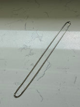Load image into Gallery viewer, Vintage Cuban Curb Link Sterling Silver Chain 20”
