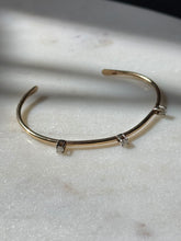 Load image into Gallery viewer, Solid 14k Gold Natural Diamond Cuff Bracelet
