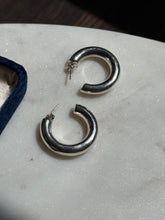 Load image into Gallery viewer, Vintage Sterling Silver Tubular Hoops
