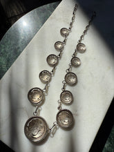 Load image into Gallery viewer, Sterling Silver 1864-1913 Peruvian Coin Necklace 17”

