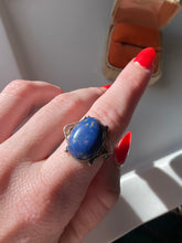 Load image into Gallery viewer, Lapis Vintage Sterling Silver Ring
