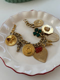 Vintage Chunky Charm Bracelet