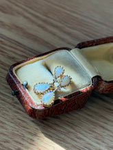 Load image into Gallery viewer, Opal &amp; Diamond 14k Yellow Gold Earrings
