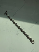 Load image into Gallery viewer, Mexico Red Enamel Heart Sterling Silver Toggle Clasp Bracelet 7.25”
