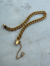 Load image into Gallery viewer, Midcentury 1/20 12k Gold Fill Double Curb Bracelet 7”
