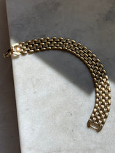 Load image into Gallery viewer, Gold Tone Panther Link Bracelet
