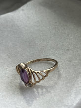 Load image into Gallery viewer, Amethyst 10k Solid Yellow Gold Ring Size 6

