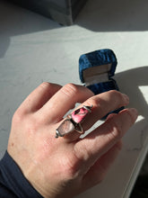 Load image into Gallery viewer, Vintage Sterling Silver Pink Ring Size 7.25

