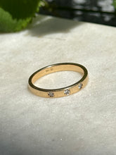 Load image into Gallery viewer, Solid 14k Gold Diamond Band Size 7.25
